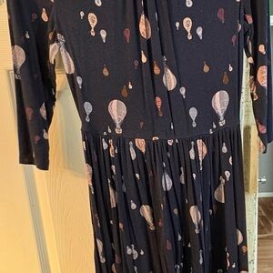 Modcloth Dark Blue Dress with Balloon Pattern